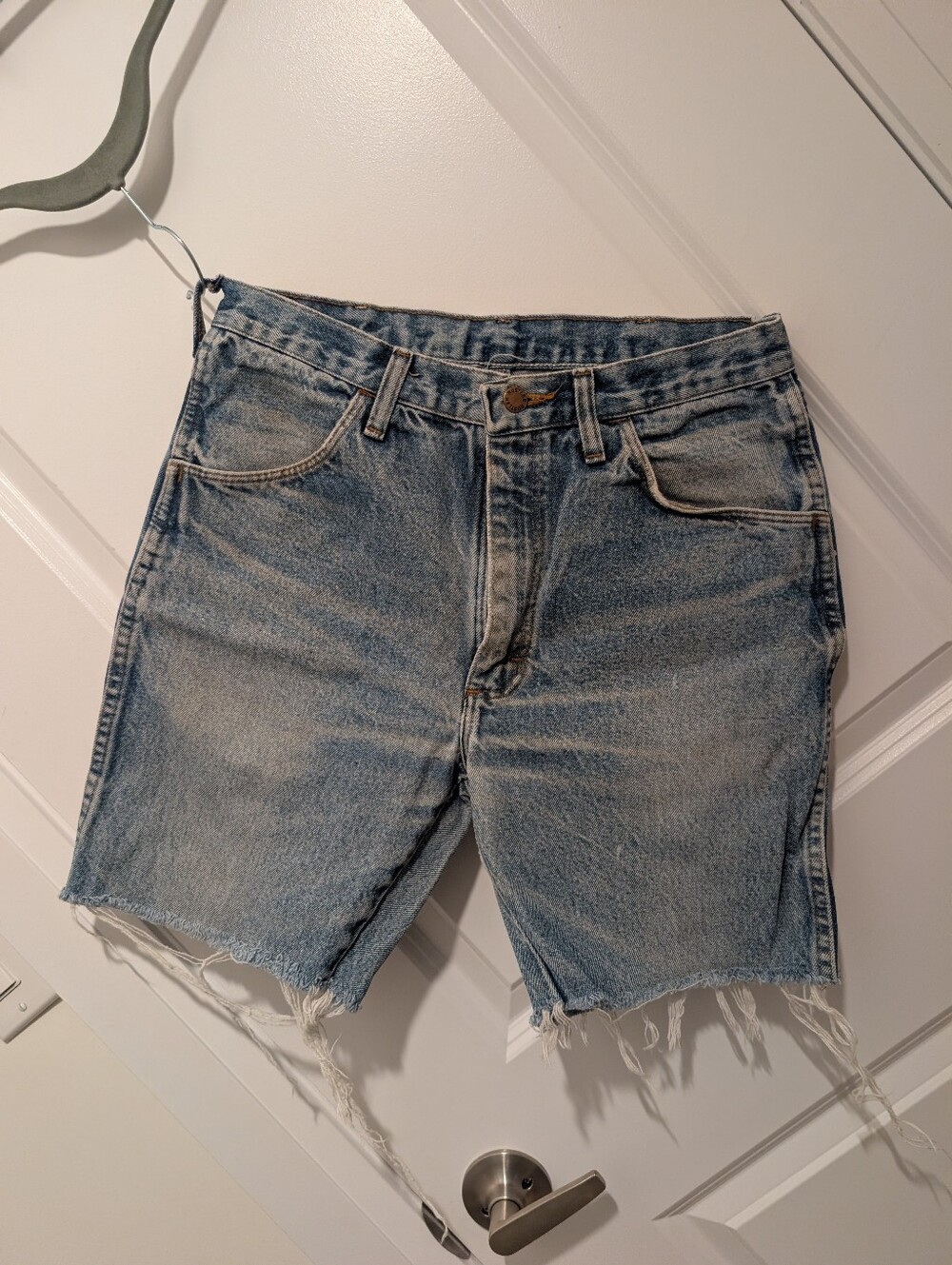 Rustler Light Blue Distressed Denim Cutoff Shorts